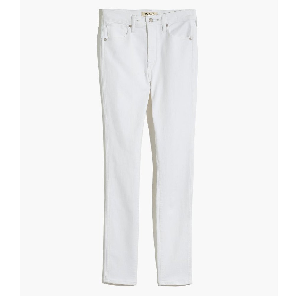 Madewell 10" High-Rise Skinny Jeans in Pure White